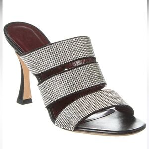 Staud Sonny Rhinestone Leather Sandal Size 38.5